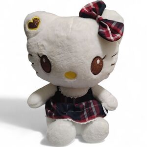 Vintage Rare Sanrio Helly Kitty Plush with Plaid Bow 17"